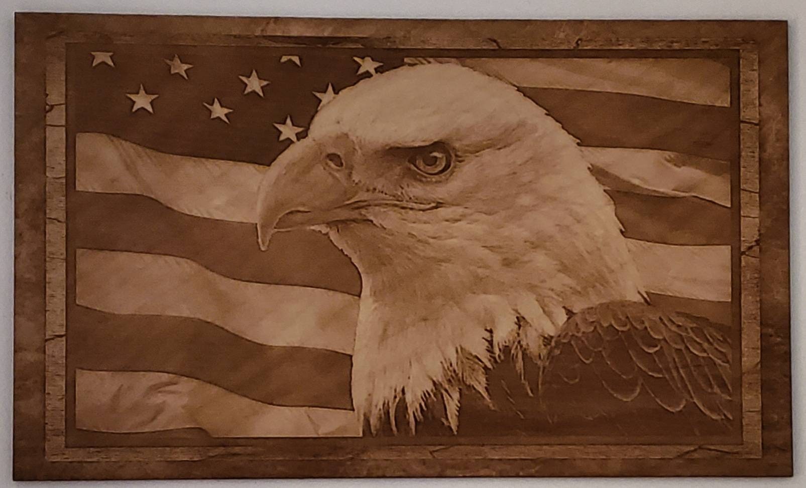 laser ready file American Flag Eagle wood engraving Etsy