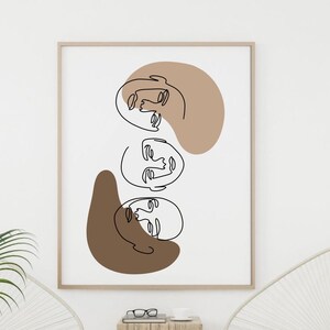 Single Line Face Art