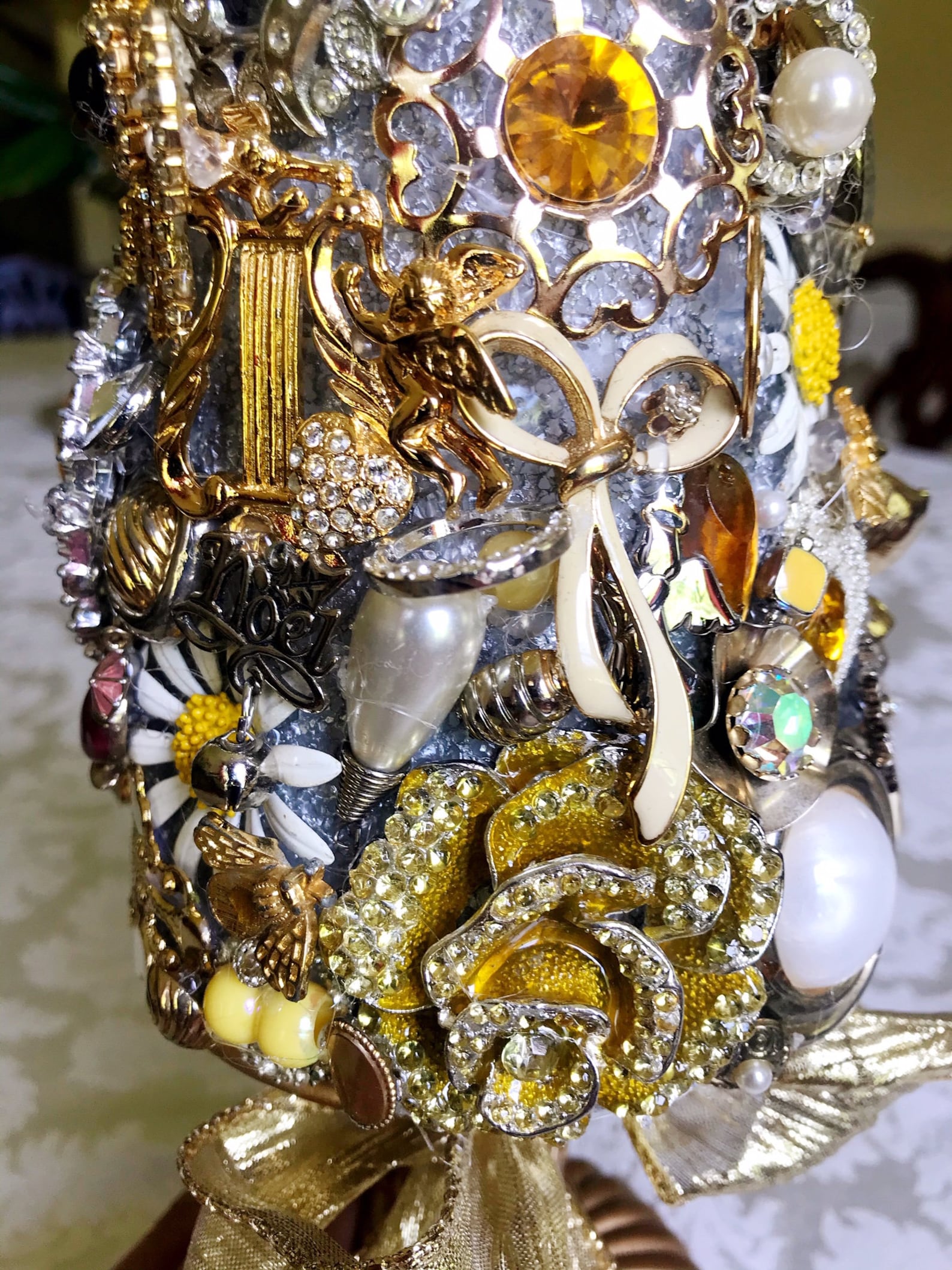 Jewelry Tree, Vintage Jewelry Tree, Handmade Christmas Decor, Silver