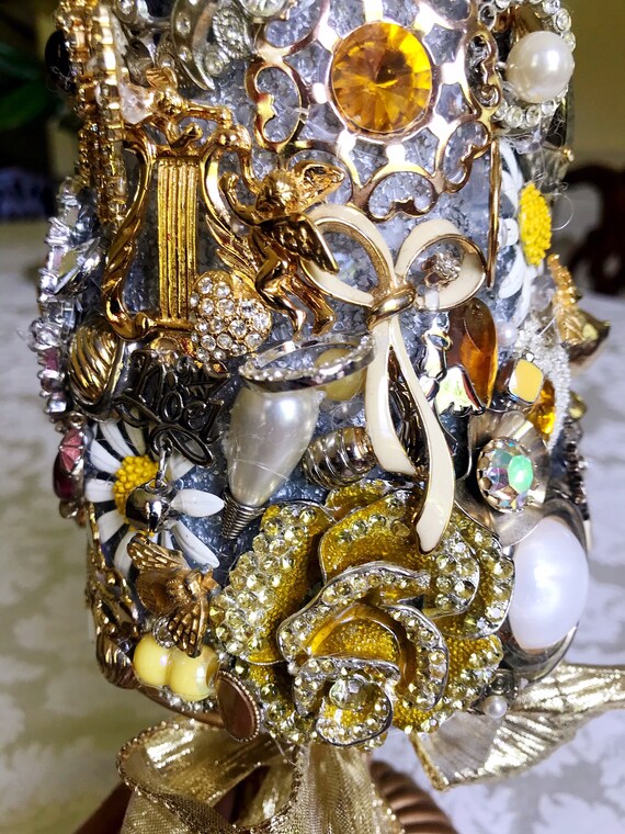 Jewelry Tree, Vintage Jewelry Tree, Handmade Christmas Decor