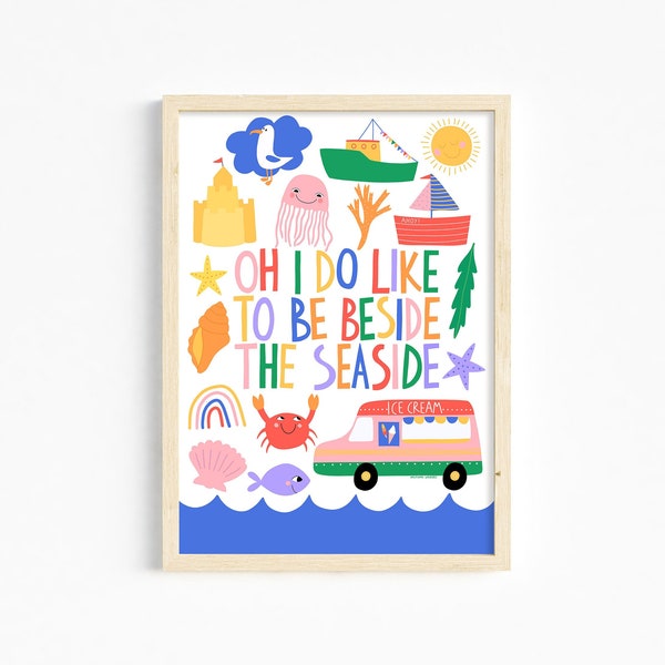 Seaside Print | Under the Sea Print | Kids’ Prints | Children’s Prints | Nursery Prints | Ocean Decor | Seaside Decor | Ocean Prints