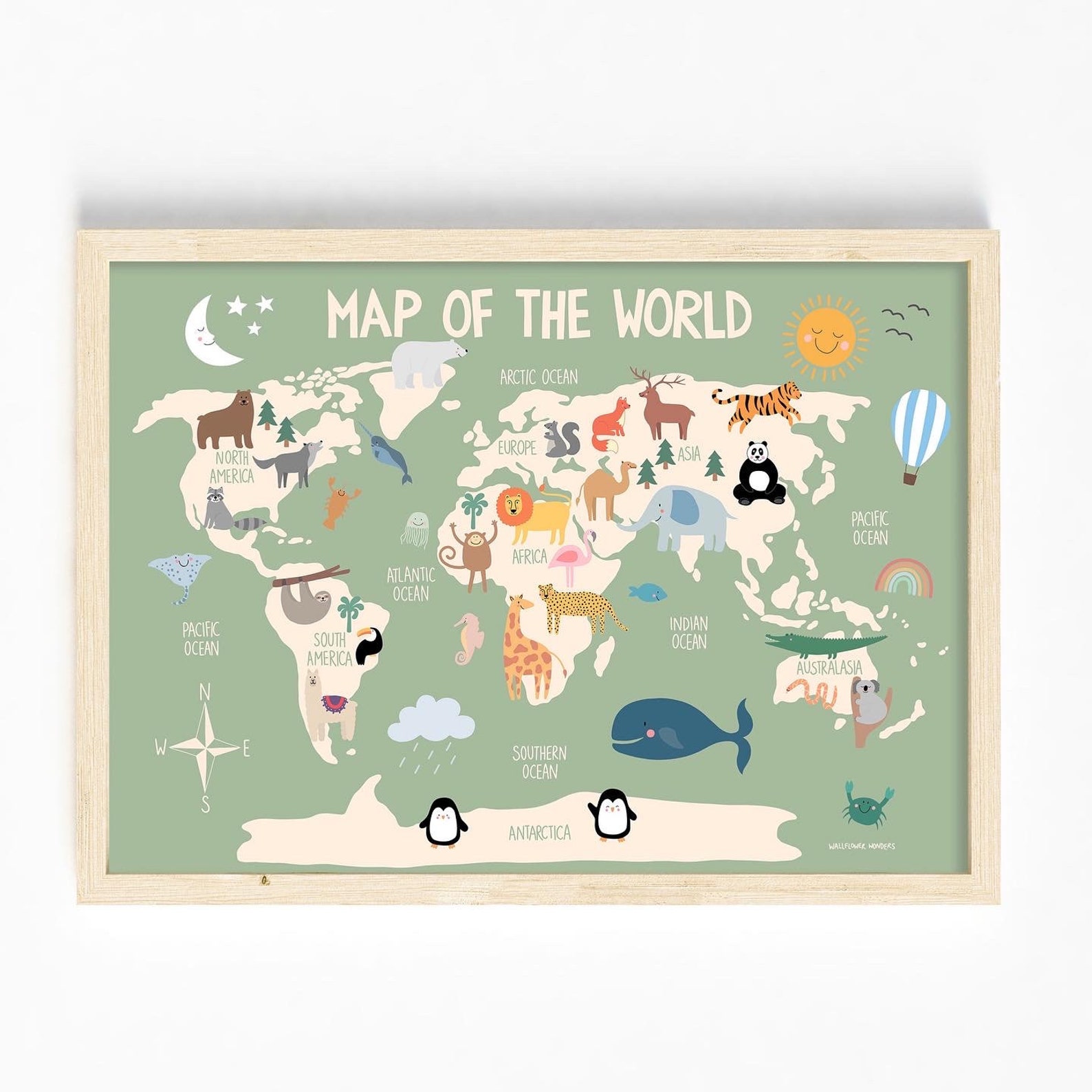 Childrens World Map Various Colours and Personalised - Etsy