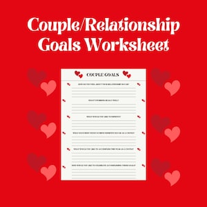 Arbetsblad för parmål: Alla hjärtans dag-relationsspel (utskrivbar PDF)