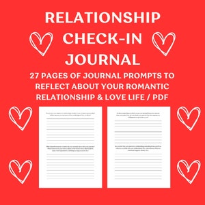 Min romantiska relationsdagbok: Skrivuppmaningar för att reflektera över ditt kärleksliv (PDF Skriv ut Ladda ner Arbetsbok)