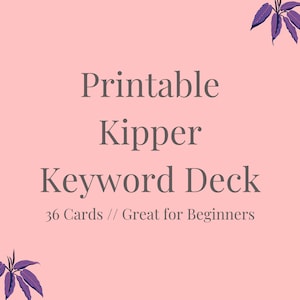 Printable Kipper Keyword Oracle Cards / New Beginner Card Readers / Fortune Telling for Relationships & Daily Life / 36 Cards / PDF Download