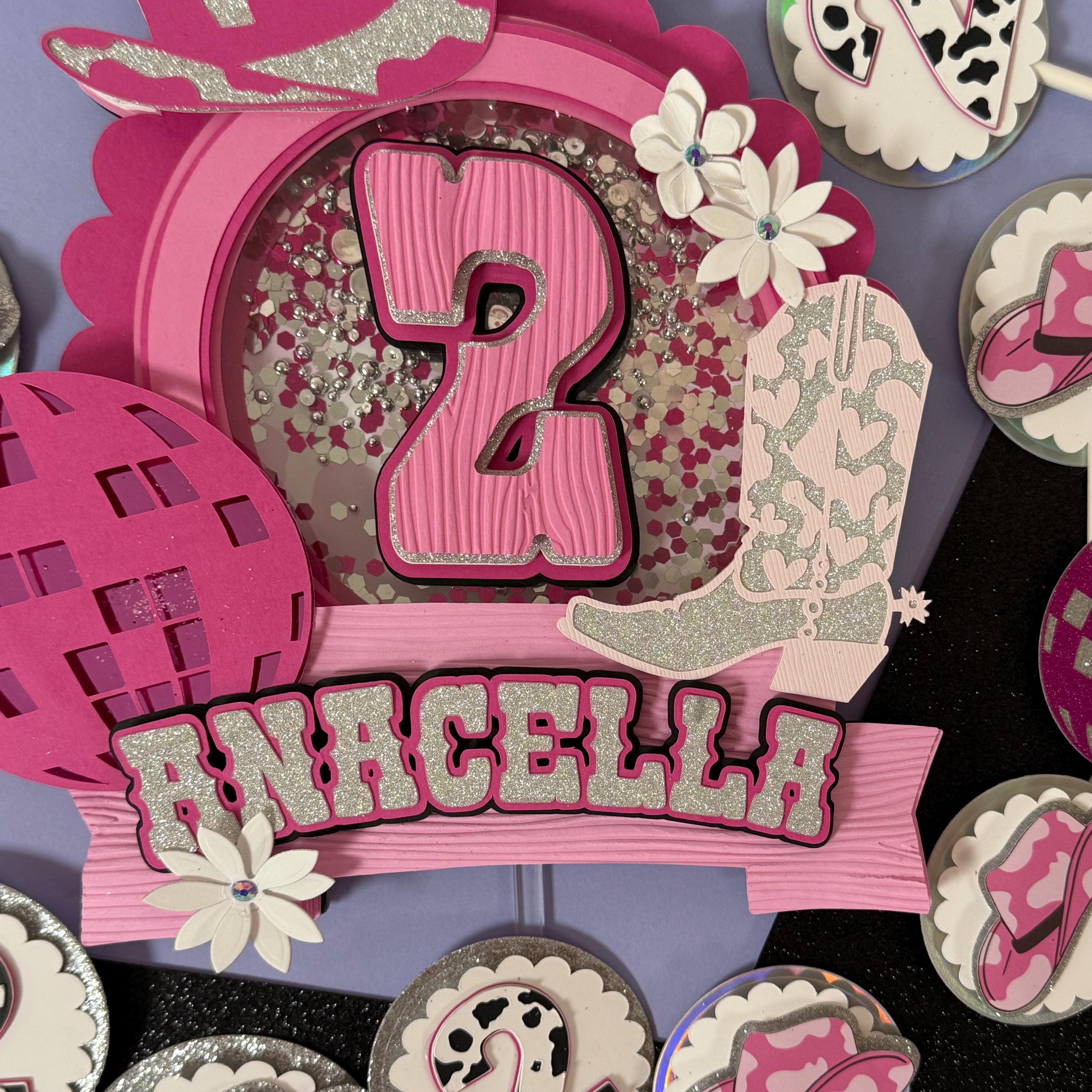 Cowgirl Rodeo Cake Topper - Etsy