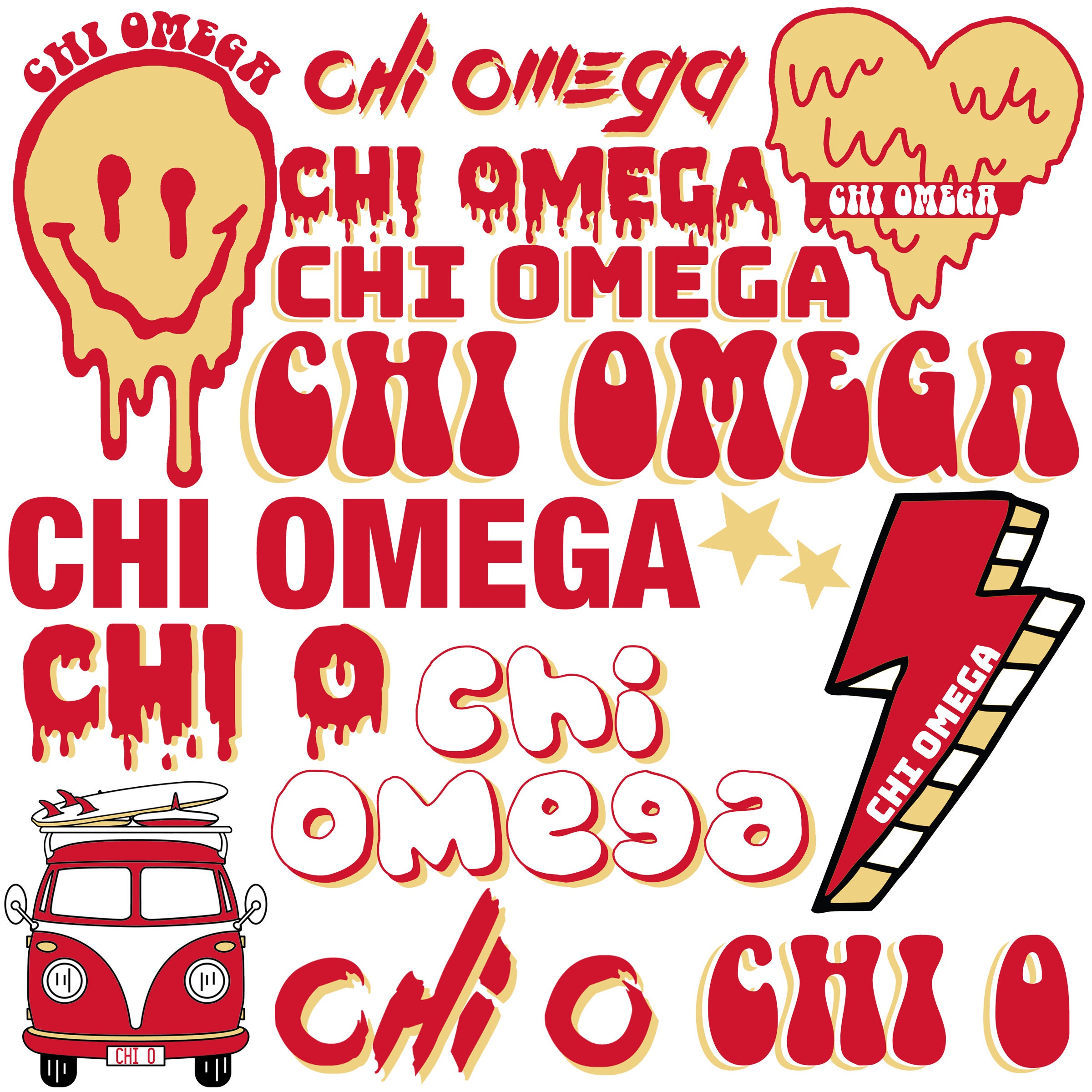 Custom Sorority Stickers Custom Sticker Pack Size Medium Etsy