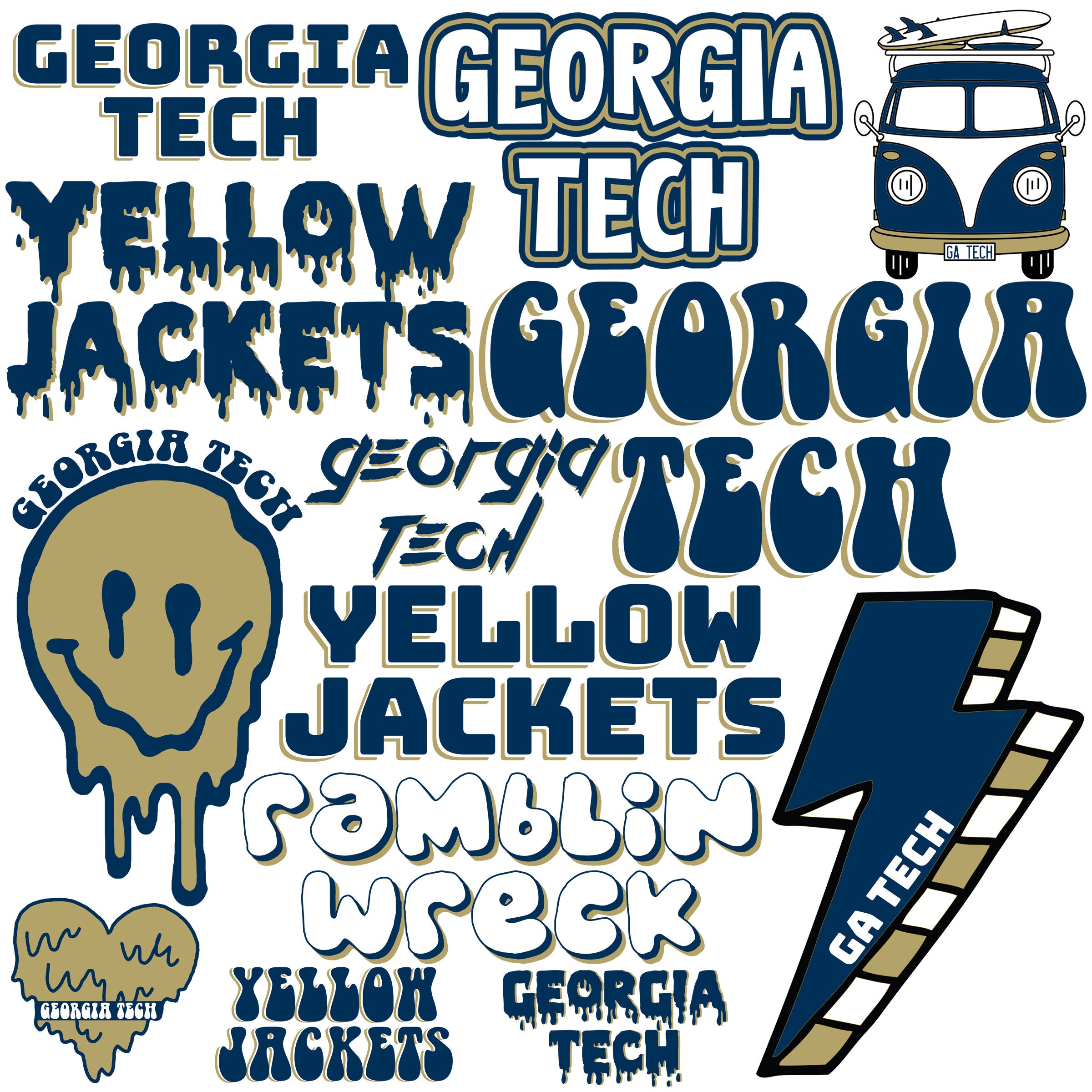 Custom College Stickers Custom Sticker Pack Size Medium Etsy