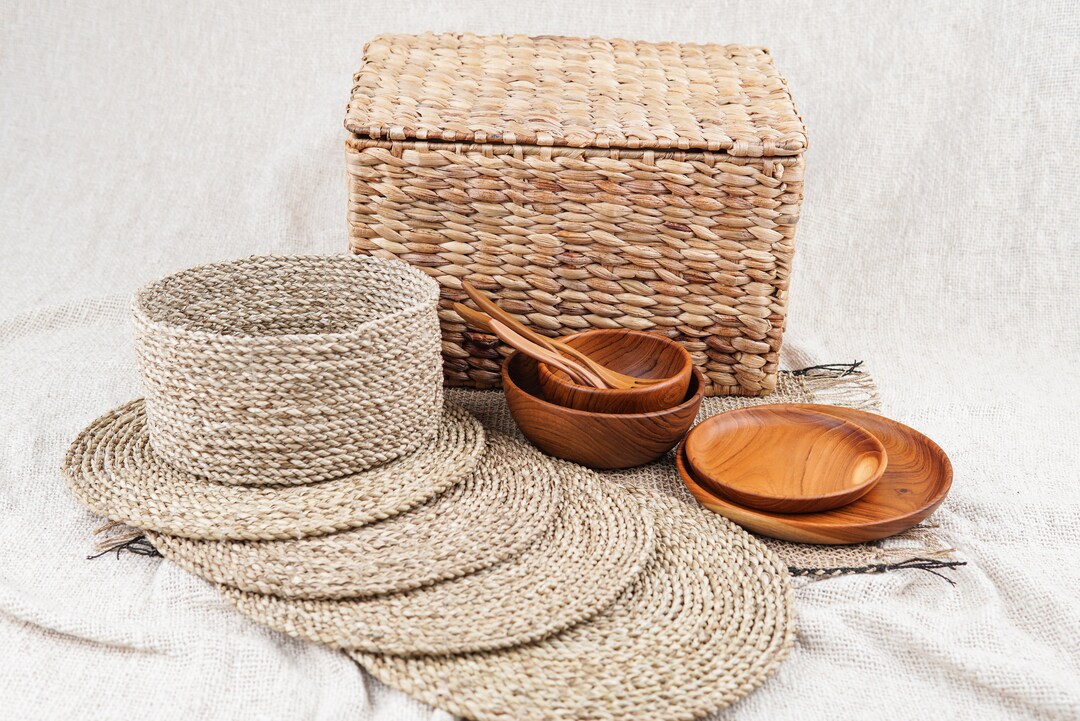 Natural & Unique Teak Wood Utensil Set Dining Serving With Etsy