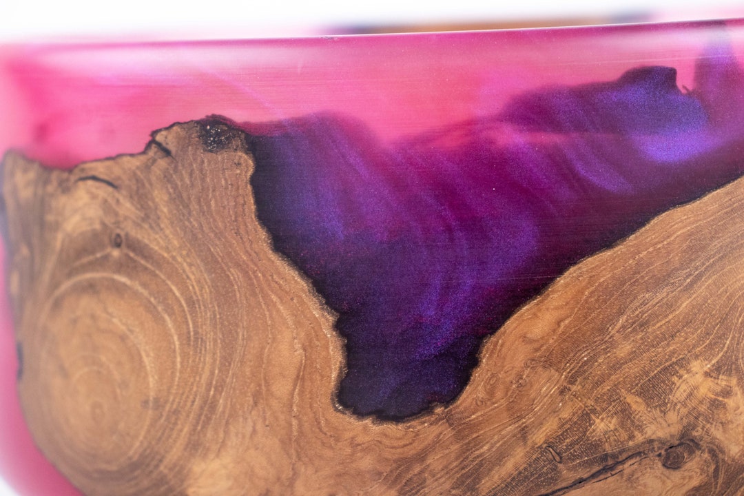 Handmade Teak Wood Epoxy Resin Bowl Solid for Soup Smoothie Salad