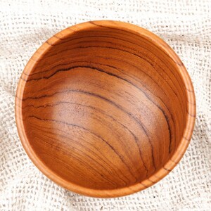 Free Shipping Teak Wood Round Bowl Dish Serving Dessert Diameter 5.4 to 7.8 inches