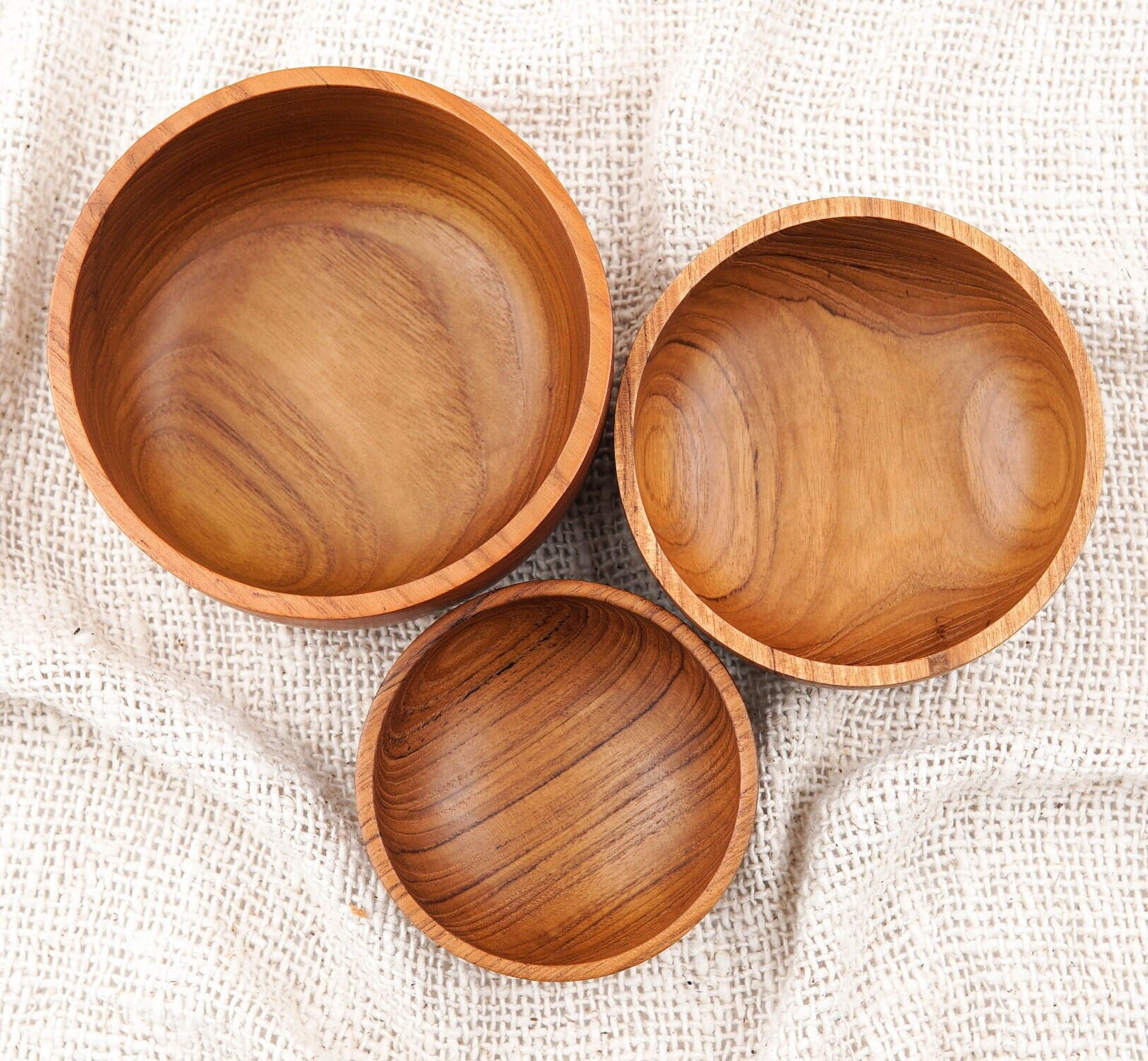 Set Handmade teck Wood