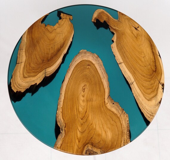 Teak resin 2024 coffee table