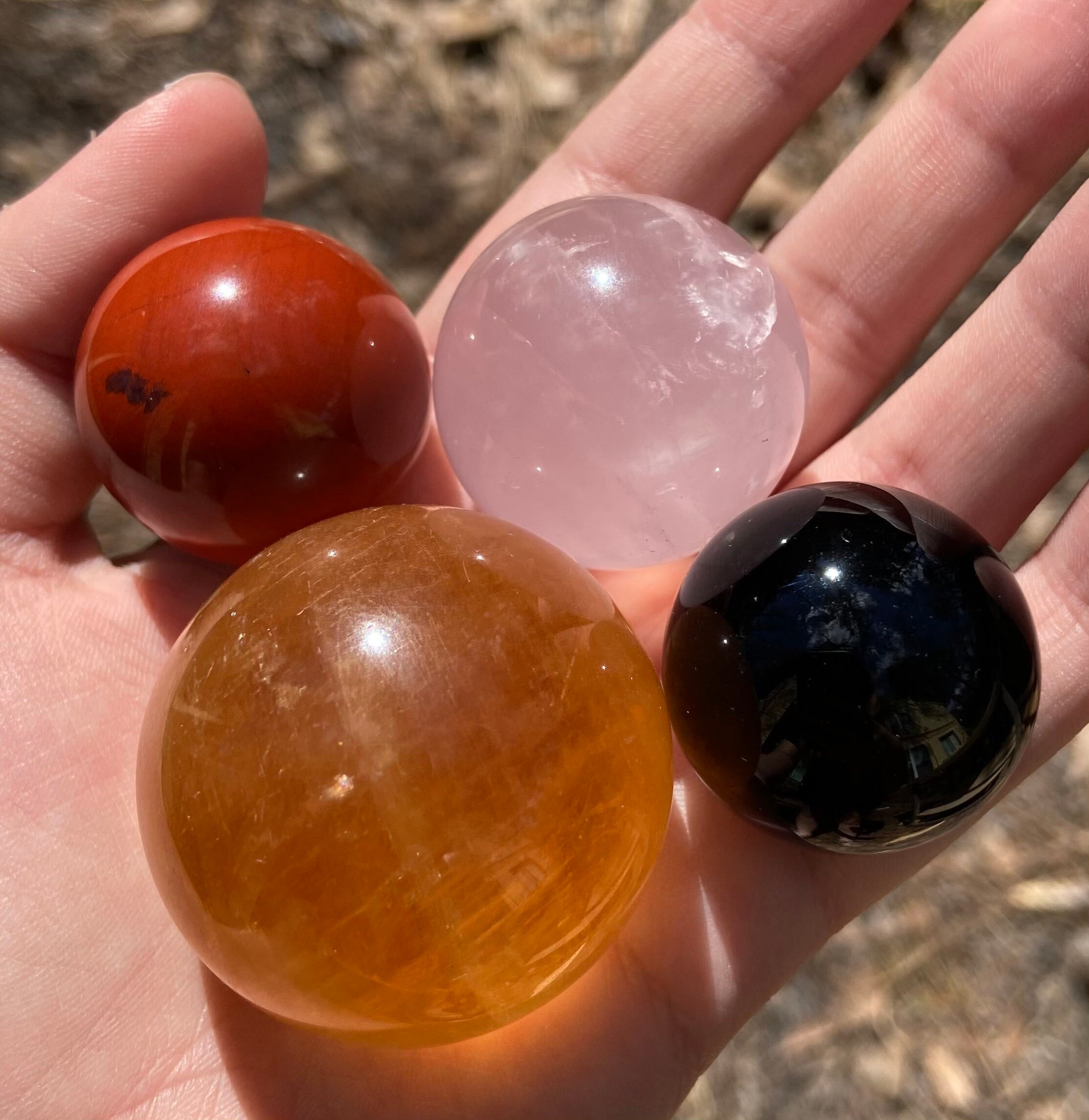 Mini Crystals Spheres w/ Stand Etsy