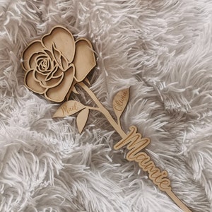Rosa de madera para ofrecer, abuela, Atsem, amante, niñera, regalo maestro