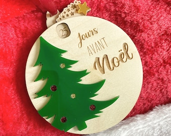 Christmas ball, advent calendar