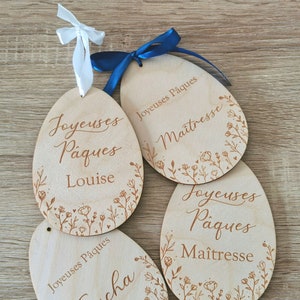 Hölzerne Ostereier, Blumen, Geliebte Geschenk, Kindermädchen, Atsem, personalisiert