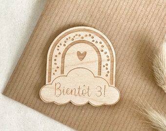 Magnete personalizzato Annuncio di gravidanza - Regalo del nonno - Richiesta del padrino - Regalo di nascita