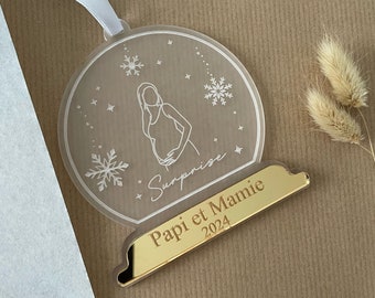 Personalized Christmas ball Pregnancy announcement - Grandma grandpa gift - Godmother Godfather request - Birth gift