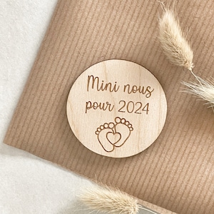 Personalisierter Magnet Schwangerschaftsankündigung - Geschenk Opa Oma - Wunsch Pate Pate - Geschenk Geburt