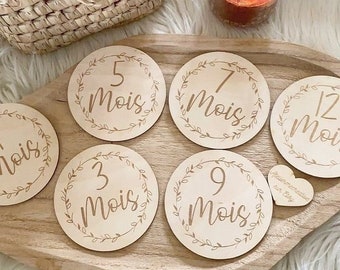 Cartes étapes en bois personnalisées