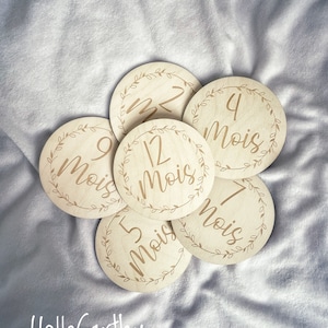 Cartes étapes en bois personnalisées Modèle 2 Hellocarthy