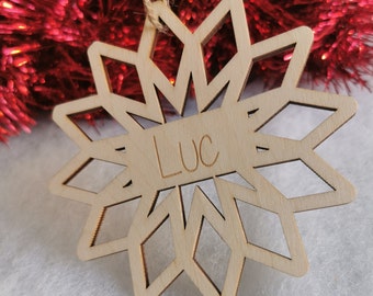 Boules de noël personnalisable en bois
