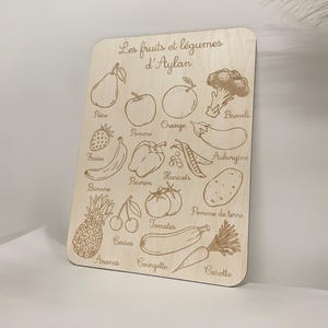 Obst- und Gemüseposter zum Aufhängen oder Aufstellen im Babyzimmer