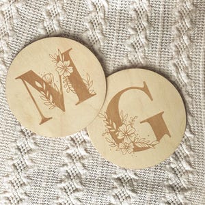 Carte Initiale Fleurie Personnalisee – Lettre Majuscule Décorative – Déco Murale Bébé ou Enfant – Cadeau Naissance Original