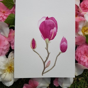 Magnificent Magnolias original watercolour painting