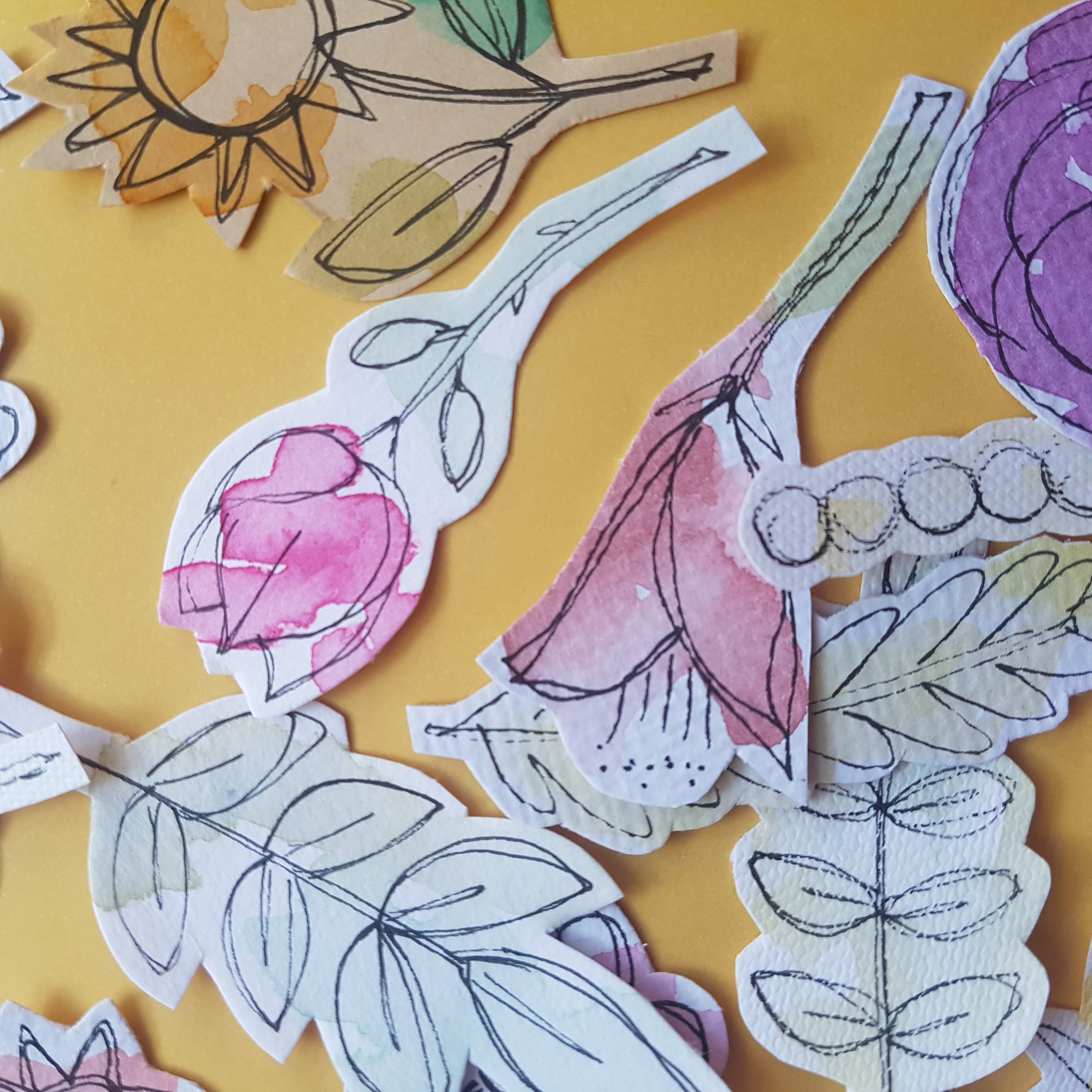 Art Bits! Collage Bits! Ephemera! Painted Papers! DIY Craft Kit ...