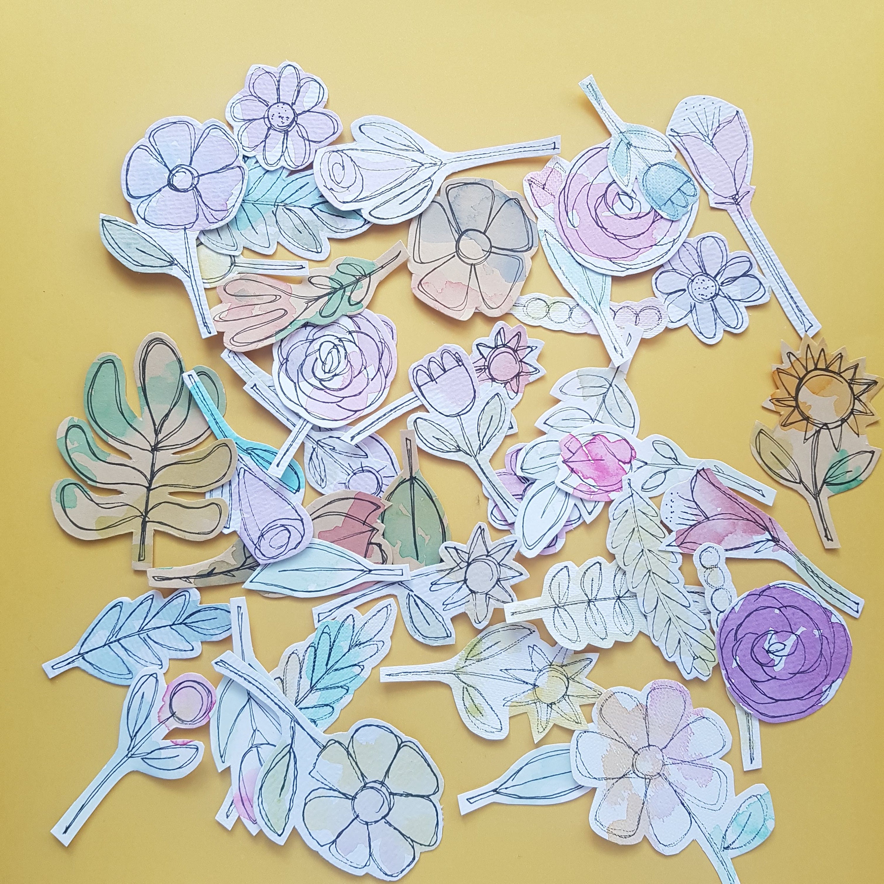 Art Bits! Collage Bits! Ephemera! Painted Papers! DIY Craft Kit ...