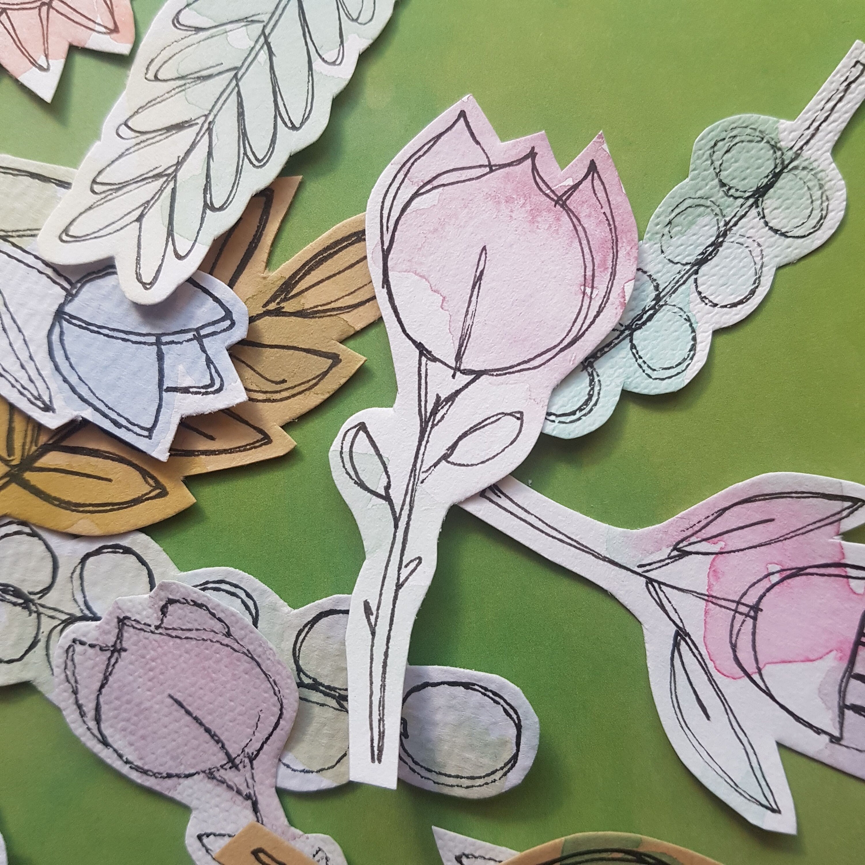 Art Bits! Collage Bits! Ephemera! Painted Papers! DIY Craft Kit ...