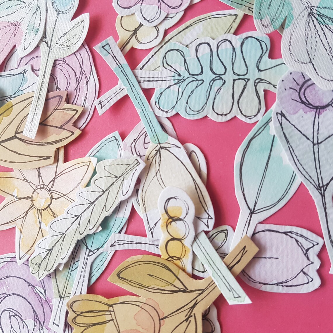 Art Bits! Collage Bits! Ephemera! Painted Papers! DIY Craft Kit ...
