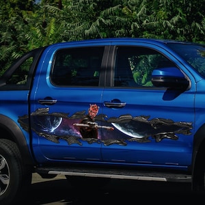 Star Wars Themed Side Body Decal For Pick Up Truck. 4x4 Side Body Decal With Jedi. Large Vinyl Wrap for Truck RV. Vinyl Graphic For Truck