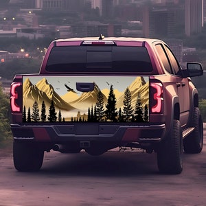 Amerikanische Natur-Pickup-Truck-Heckklappe Aufkleber. Backtail Aufkleber. Natur Themen Tailgate Tonabnehmer Wrap.