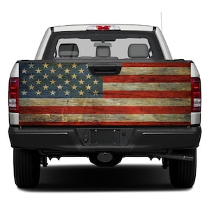 American Flag Tailgate Decal. Patriotic Tailgate Wrap Vinyl Graphic Decal. USA Themed Truck Graphics Decal Car Vinyl Wrap Pickup.