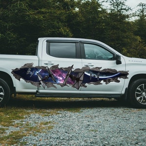 Side Body Car Decal With Space Ships  - Side Decal Body 4x4 -   Large Vinyl Wrap for Truck RV - Vinyl Graphic Sticker For Truck