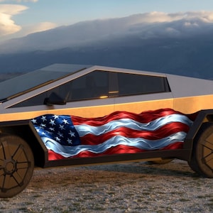Large patriotic car livery, American flag jeep side body truck decal sticker for 4x4 vehicle pickup truck rv, United States exclusive wrap