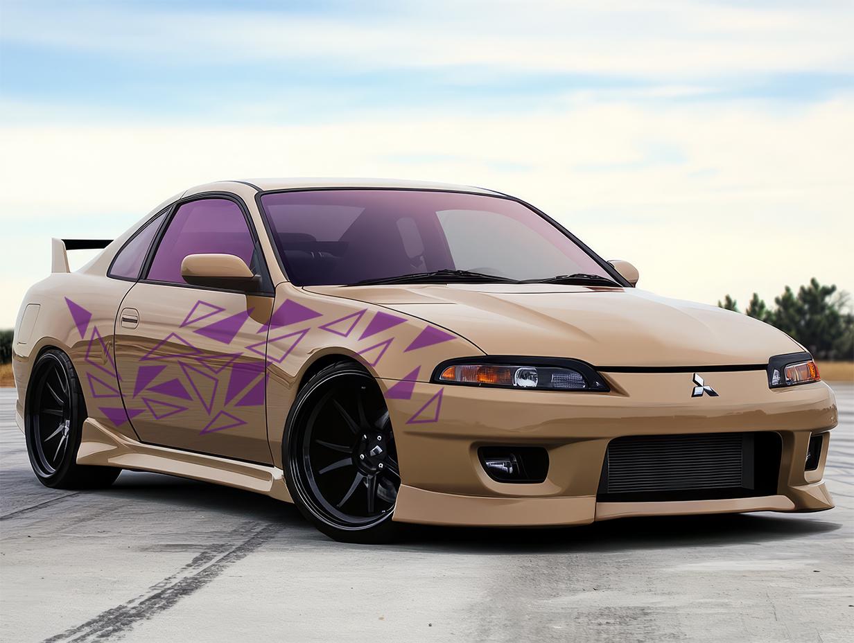 Triangle Bumber Removable JDM Triangles Car Decal, Suitable Any Car and Truck Bumper ...