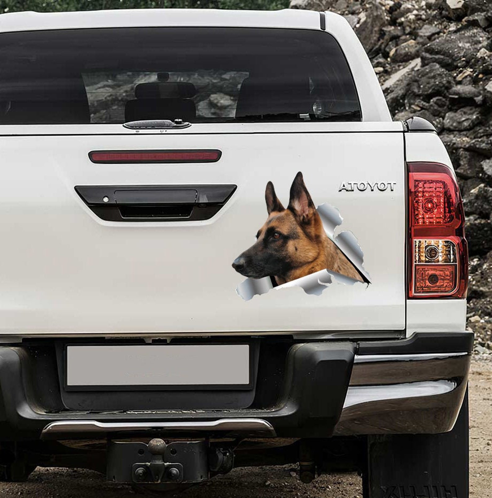 German Shepherd Dog Decal for Car Funny Dog Sticker 3D for Etsy