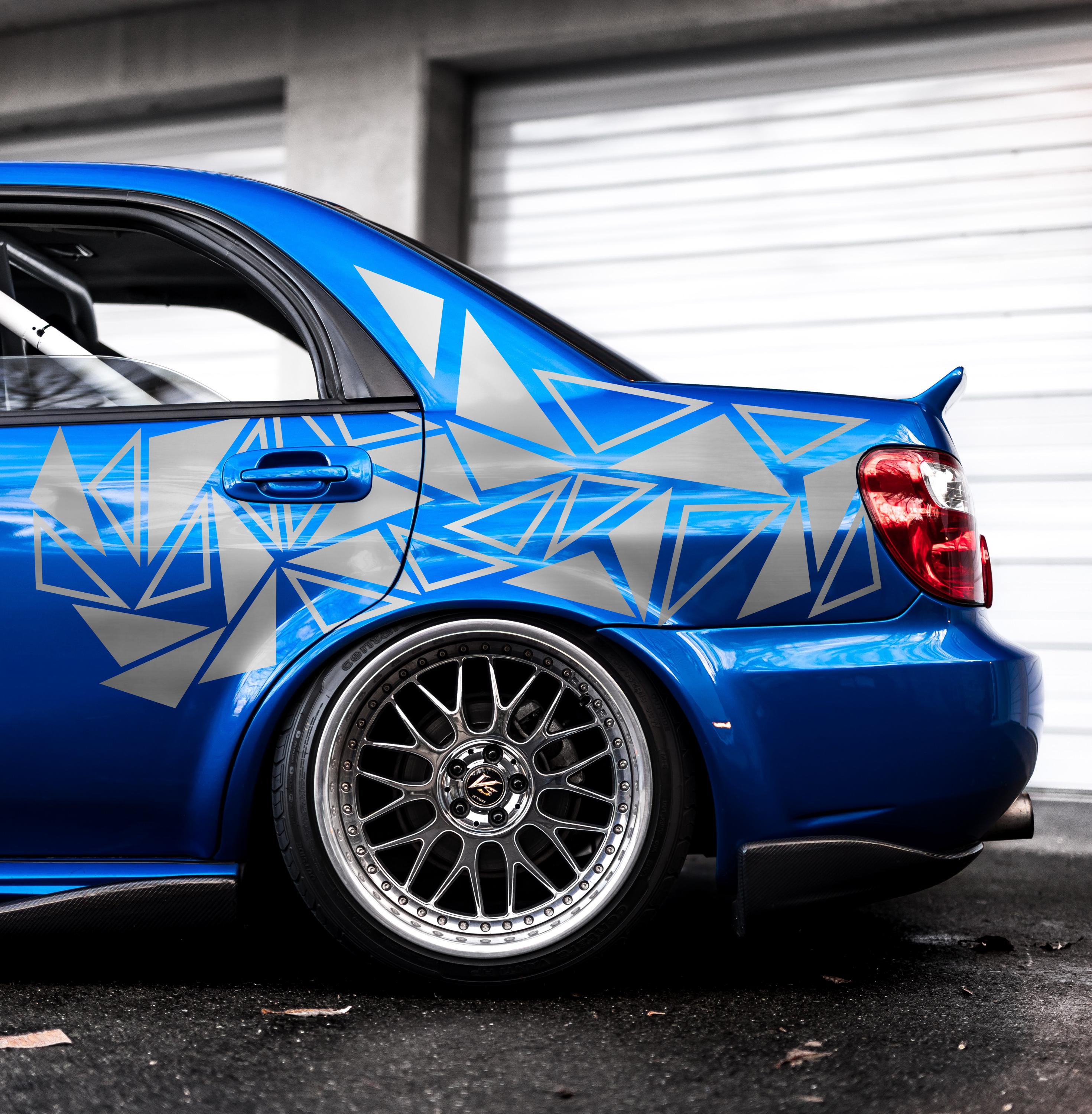 Triangle Bumber Removable Triangles JDM Car Stickers Set, Suitable Any Car and Truck ...
