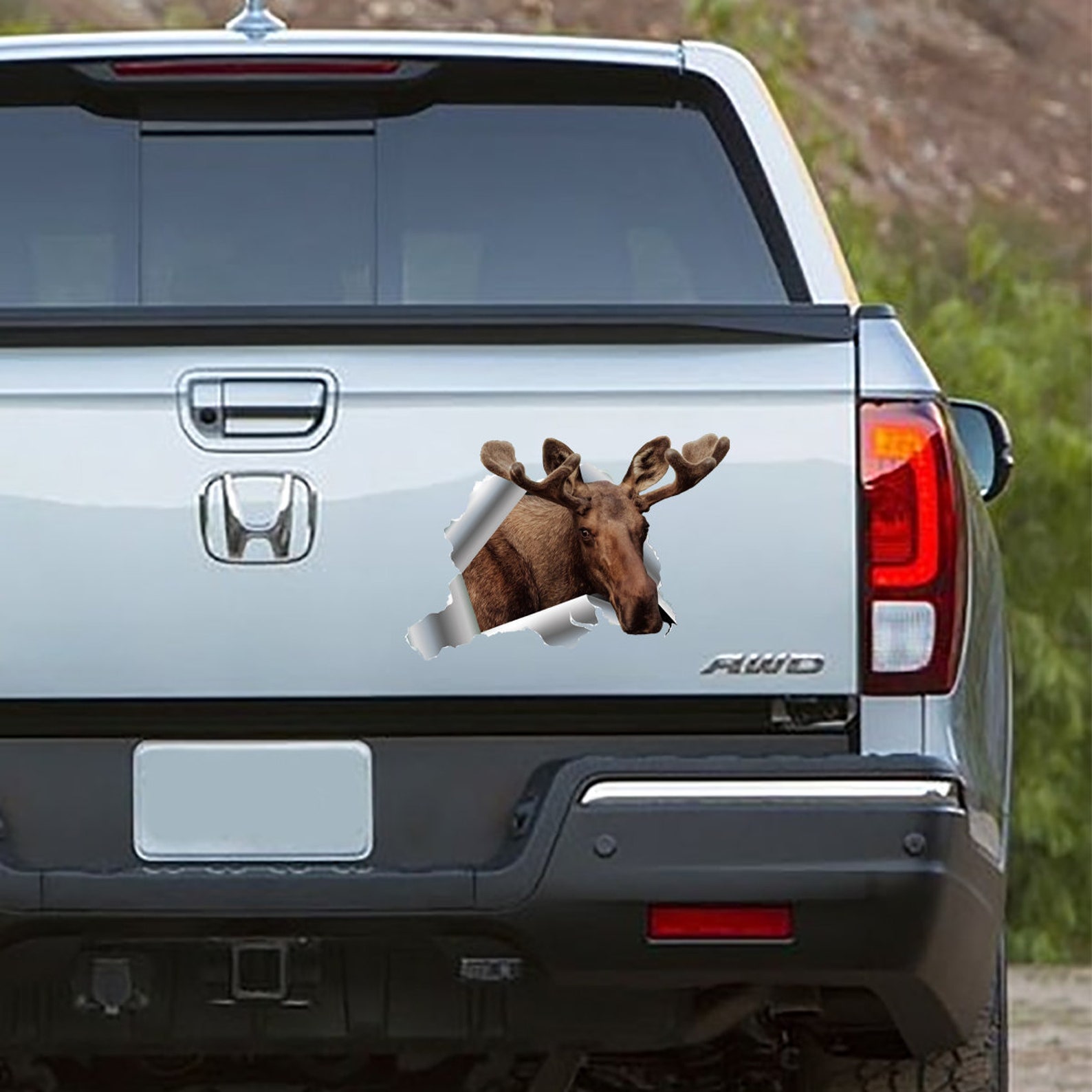 Elk Vinyl Decal Car Elk Sticker Car Animal Decal Elk Etsy