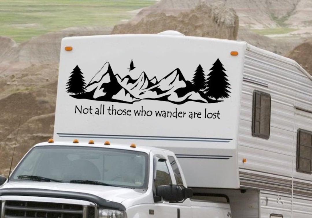 RV Decal for Motorhome - Not All Who Wander Are Lost - Camper Van ...