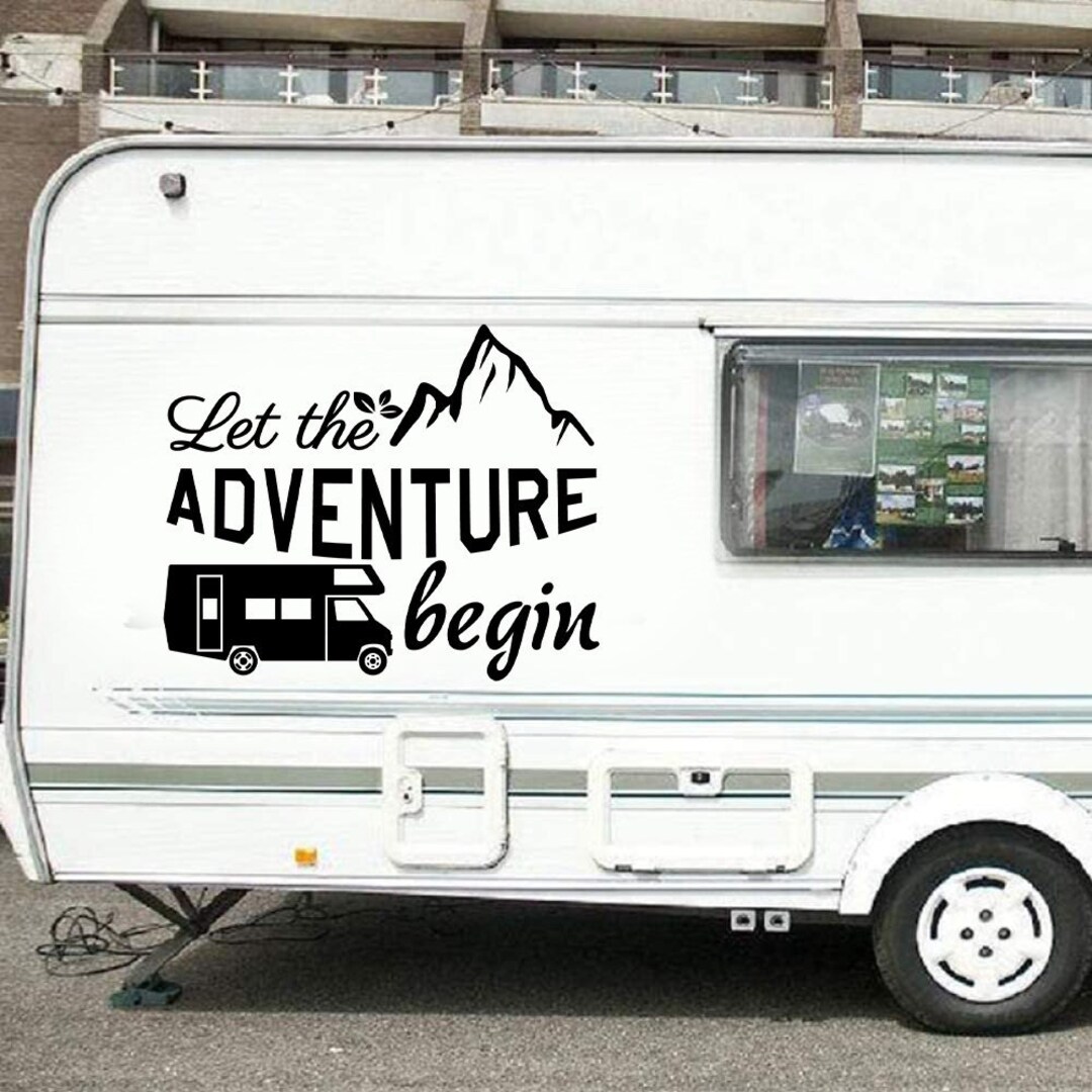 Camper Vinyl Decal - RV Sticker Door - Camping Truck Decoration - Let ...