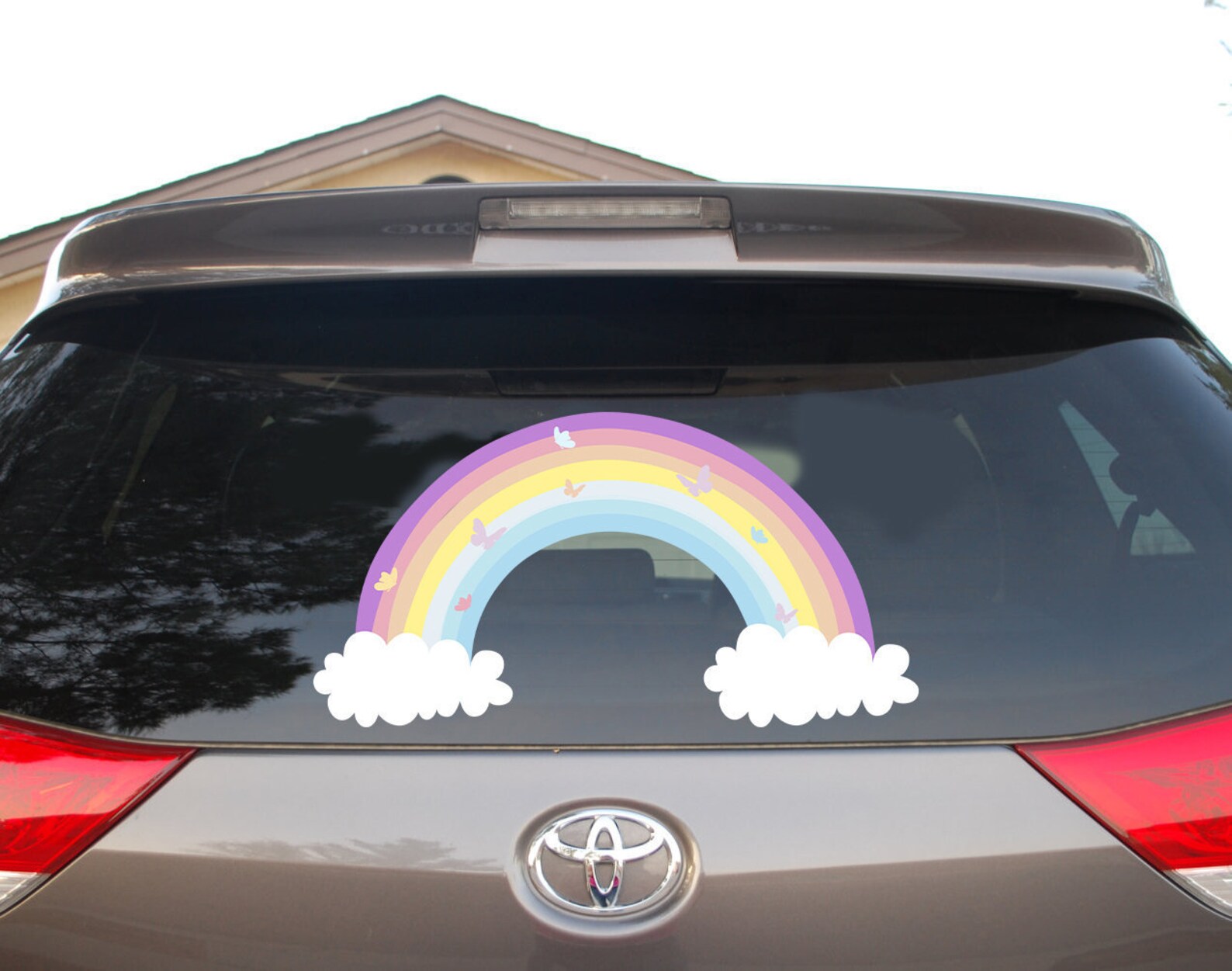 Rainbow Car Decal Sticker Car Rear Window Vinyl Decor for Etsy