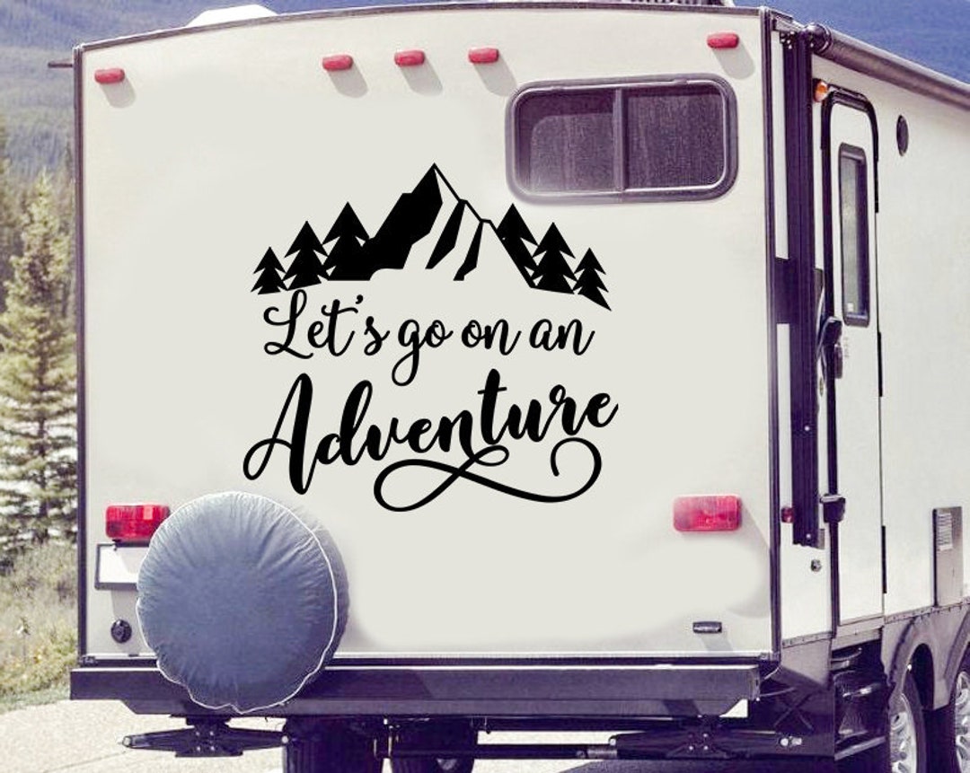 Let's Go on an Adventure RV Decal - Happy Camper Car Sticker ...