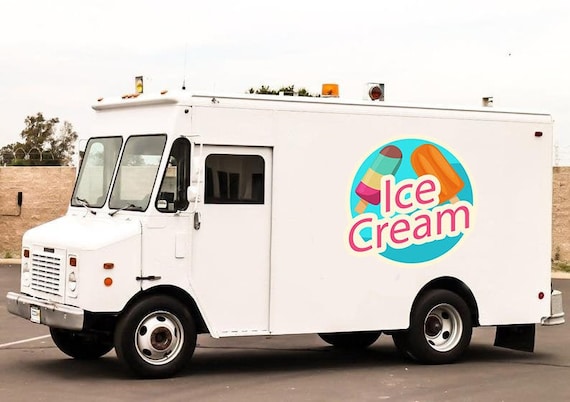 Ice Cream Sundaes Concession Trailer Food Cart Truck Menu Sign Sticker Decal 