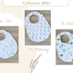 Baby bib in cotton and bamboo sponge / Baby meal accessory / 2024 Collection image 7