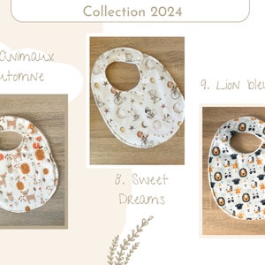 Baby bib in cotton and bamboo sponge / Baby meal accessory / 2024 Collection image 4